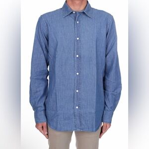 Aspesi Classic Blue Button-Up Shirt